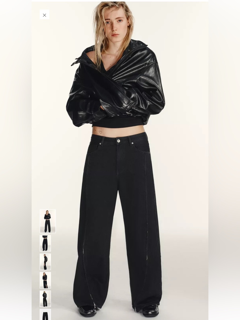 TRF BAGGY ZIPPER JEANS